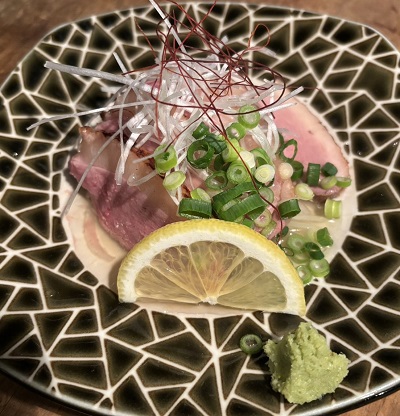 冷製合鴨ロース　ネギキムチ添え