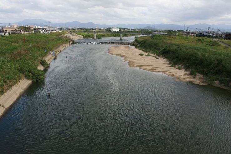 宝満川、橋上からの景観（1）
