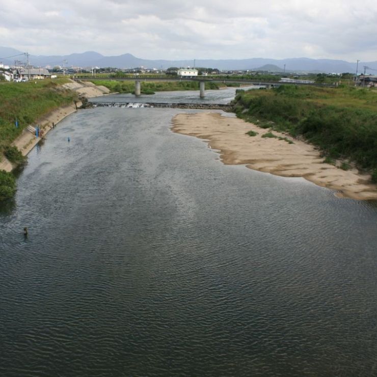 宝満川、橋上からの景観（1）