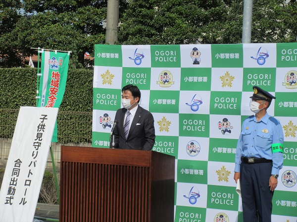 市長あいさつのようす